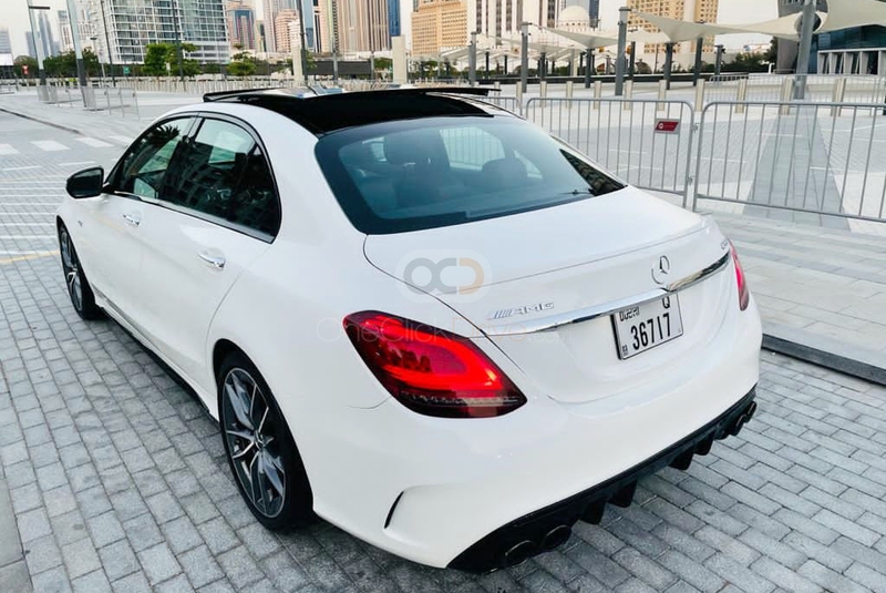 Off White Mercedes Benz AMG C43 2020